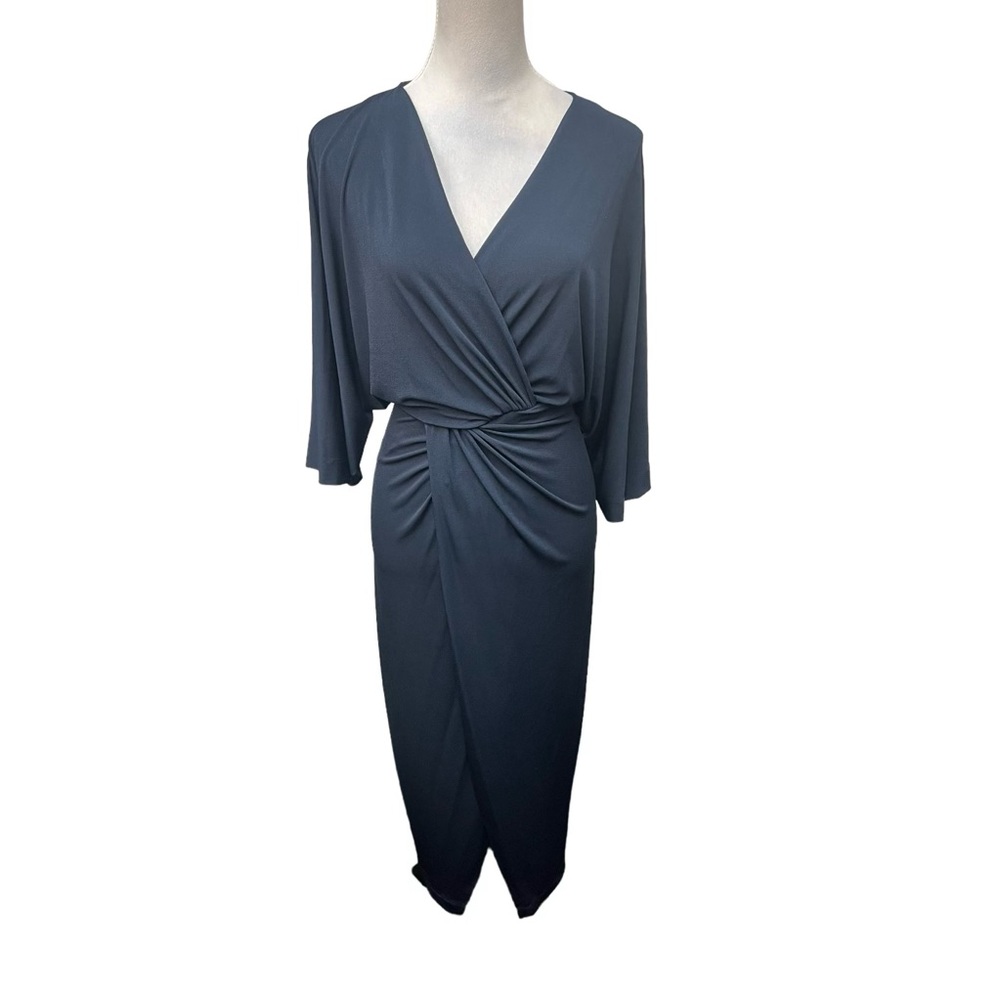TRF By Zara Navy Short Sleeve Wrap Dress (NWT) Size: Small / Item# 1-26015
